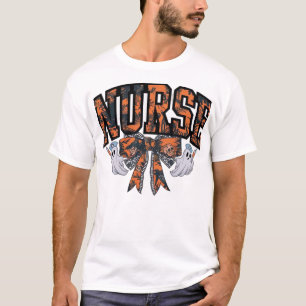 Halloween-verpleegster Coquette Strik Fall Klassie T-shirt