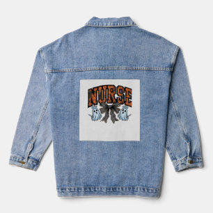 Halloween Verpleegster Enge Coquette Strik Klassie Denim Jacket