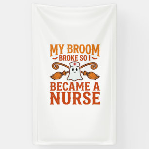 Halloween Verpleegster Geest Bezem Vintage Shirt O Spandoek