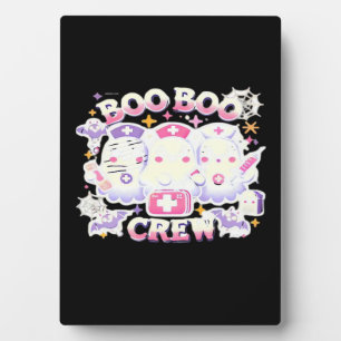 Halloween Verpleegster Geest Team Boo Boo Bemannin Fotoplaat