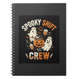Halloween Verpleegster Geest Team Notitieboek