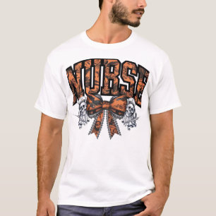 Halloween-verpleegster griezelige coquette strik k t-shirt