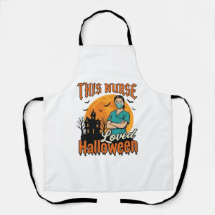 Halloween-verpleegster hield van Halloween Vintage Schort