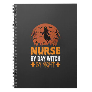 Halloween Verpleegster overdag Heks 's nachts Notitieboek