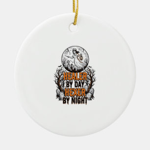 Halloween Verpleegster Shirt Vintage Gravure Griez Keramisch Ornament