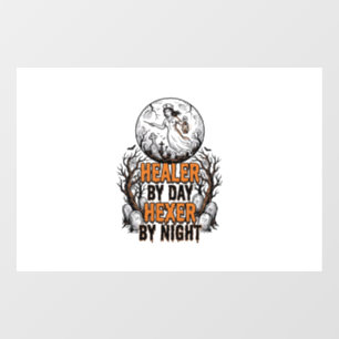 Halloween Verpleegster Shirt Vintage Gravure Griez Raamsticker