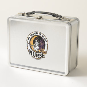 Halloween Verpleegster Shirt Vintage Heks Bezems D