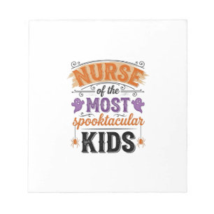 Halloween Verpleegster Spooktacular Kids Vintage O Notitieblok