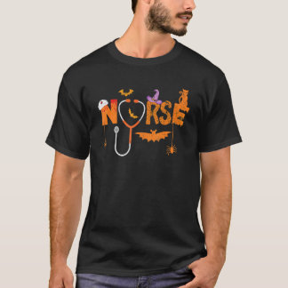 Halloween Verpleegster Verpleegt Schattige Gezondh T-shirt