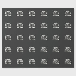 Halloween Verschrikkelijke Kat Dame_1 Cadeaupapier