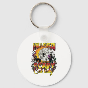 Halloween Verschrikkelijke Kat Dame Grim Reaper Ma Sleutelhanger