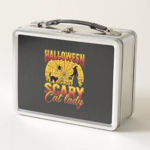 Halloween Verschrikkelijke Kat Lady Heks Spinneweb