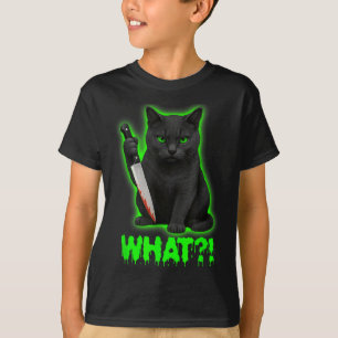 Halloween Verschrikkelijke Zwarte Katten Grappige T-shirt
