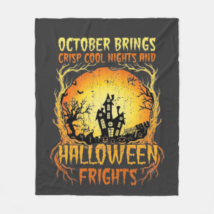 Halloween Verschrikkingen Spokenhuis Vollemaan Pom Fleece Deken