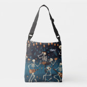 Halloween Vibe Skelet Dans Modern  Grappig Crossbody Tas (Voorkant)