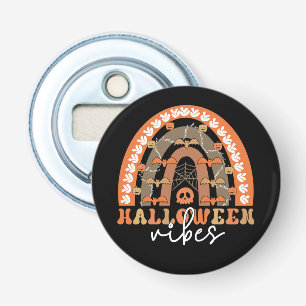 Halloween Vibes Boho Rainbow Herfst Spooky Button Flesopener