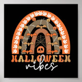 Halloween Vibes Boho Rainbow Herfst Spooky Poster (Voorkant)