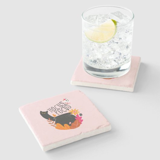 Halloween Vibes • Hocus Pocus Stenen Onderzetter (Zijkant)