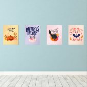 Halloween Vibes Muurkunst Sets (Houten vloer)