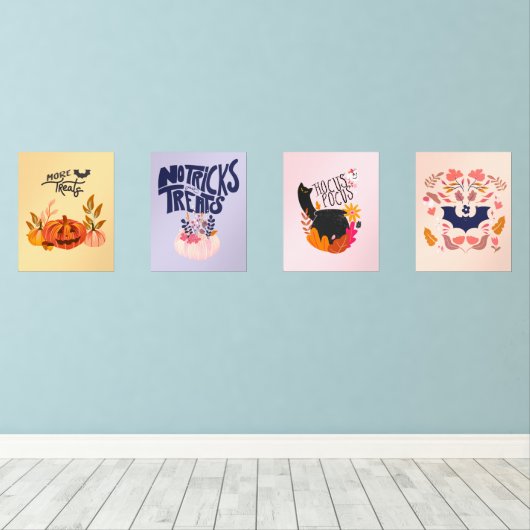 Halloween Vibes Muurkunst Sets (Houten vloer)