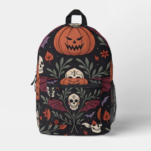 Halloween Vibes Pattern Bedrukte Rugzak (Voorkant)