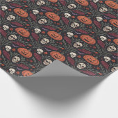 Halloween Vibes Pattern Cadeaupapier (Hoek)