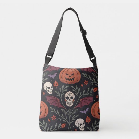 Halloween Vibes Pattern Crossbody Tas (Voorkant)