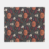 Halloween Vibes Pattern Fleece Deken (Voorkant (Horizontaal))