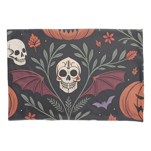 Halloween Vibes Pattern Kussensloop (Voorkant)
