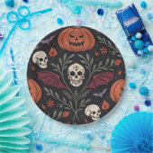 Halloween Vibes Pattern Papieren Bordje (Feest)
