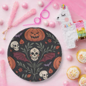 Halloween Vibes Pattern Papieren Bordje (Feest)