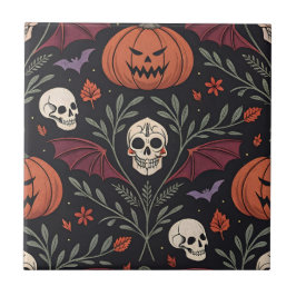 Halloween Vibes Pattern Tegeltje