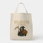Halloween Vibes Reaper Canvas tas (Achterkant)