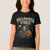 Halloween Vibes Reaper Tri-Blend Shirt (Voorkant)
