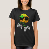 Halloween Video Game Controller pomkin Gamer Cos T-shirt (Voorkant)