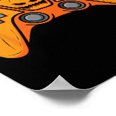 Halloween videospelcontroller met pompoengezicht poster (Hoek)