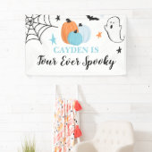 Halloween Vier Ever Spooky Pompoenen 4e Verjaardag Spandoek (Insitu)