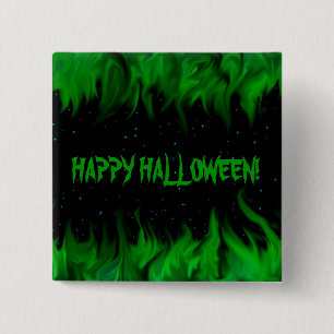 HALLOWEEN. VIERKANTE BUTTON 5,1 CM