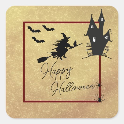 Halloween Vierkante Sticker (Voorkant)