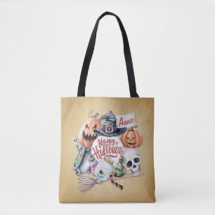 Halloween Vintage heureux personnalisé Sac fourr