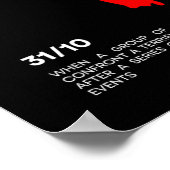 Halloween Vintage Spooky  Poster (Hoek)