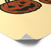 Halloween Vintage - Spooky Skeleton  Poster (Hoek)