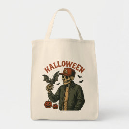 Halloween Vintage - Spooky Skeleton  Tote Bag