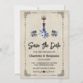 Halloween Vintage Trouwkaart Save The Date (Voorkant)