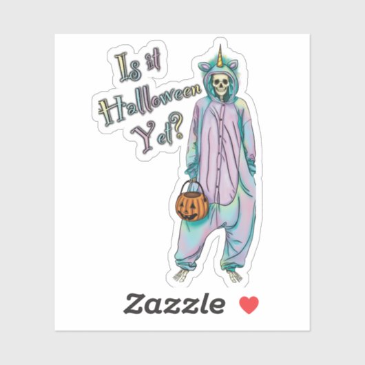 Halloween Vinyl Sticker, is het al Halloween? Sticker (Vel)