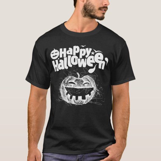 Halloween Visage Citrouille Pour Hommes Tshirts Co (Devant)
