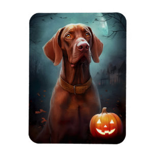 Halloween Vizsla met pompoenen Magneet