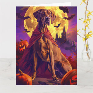 Halloween Vizsla Vampire Pumpkins eng Kaart