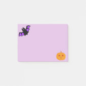 Halloween vleermuis en pompoen post-it® notes (Voorkant)