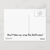 Halloween vleermuis met heks briefkaart (Achterkant)